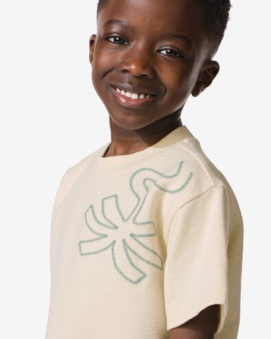 t-shirt enfant palmier &eacute;cru &eacute;cru - 30721006ECRU - HEMA