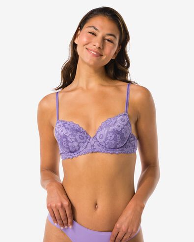 Vorgeformter Spitzen-BH mit B&uuml;gel helllila - 21800981LIGHTPURPLE - HEMA