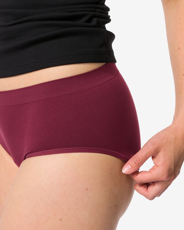 menstruatiehipster naadloos lichte absorptie bordeauxrood bordeauxrood - 19601744BURGUNDYRED - HEMA
