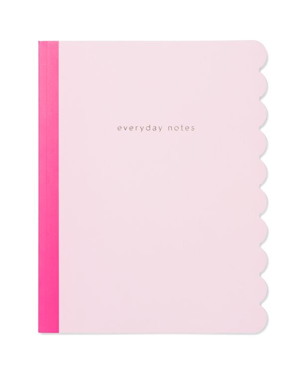 cahier 25,5 x 20 cm lignes rose - 14100242 - HEMA