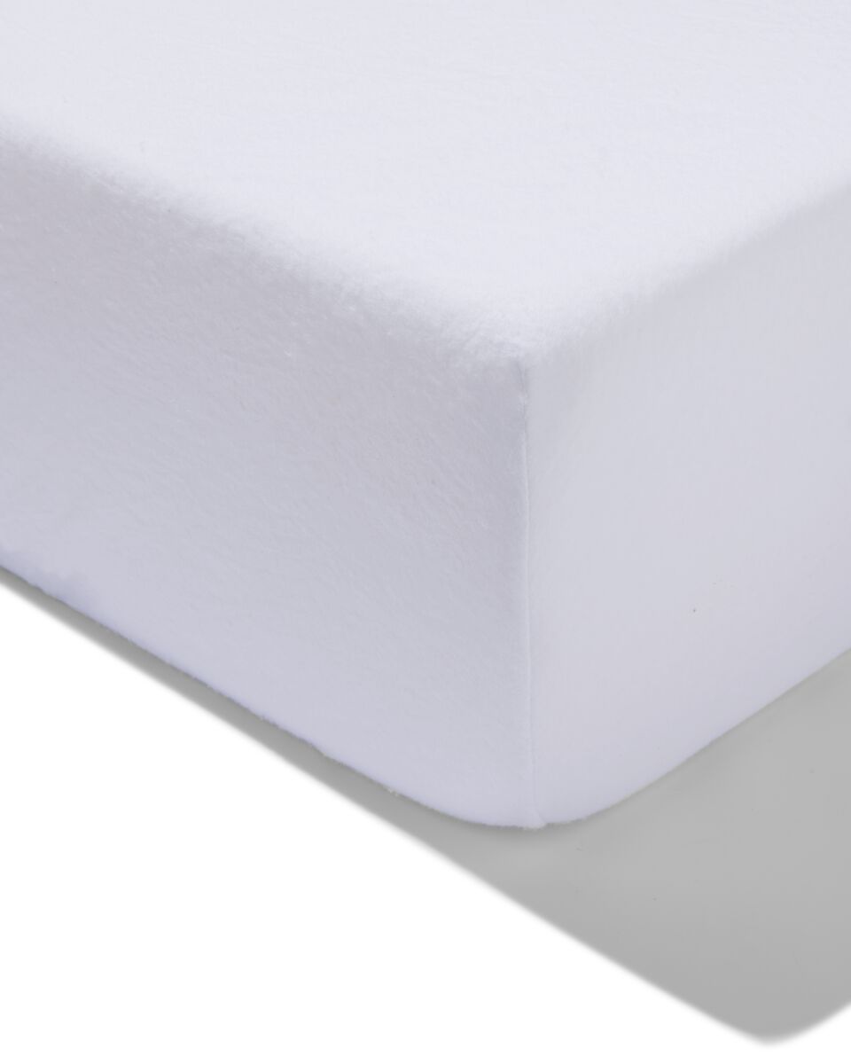 drap-housse molleton - stretch blanc blanc - 1000014041 - HEMA