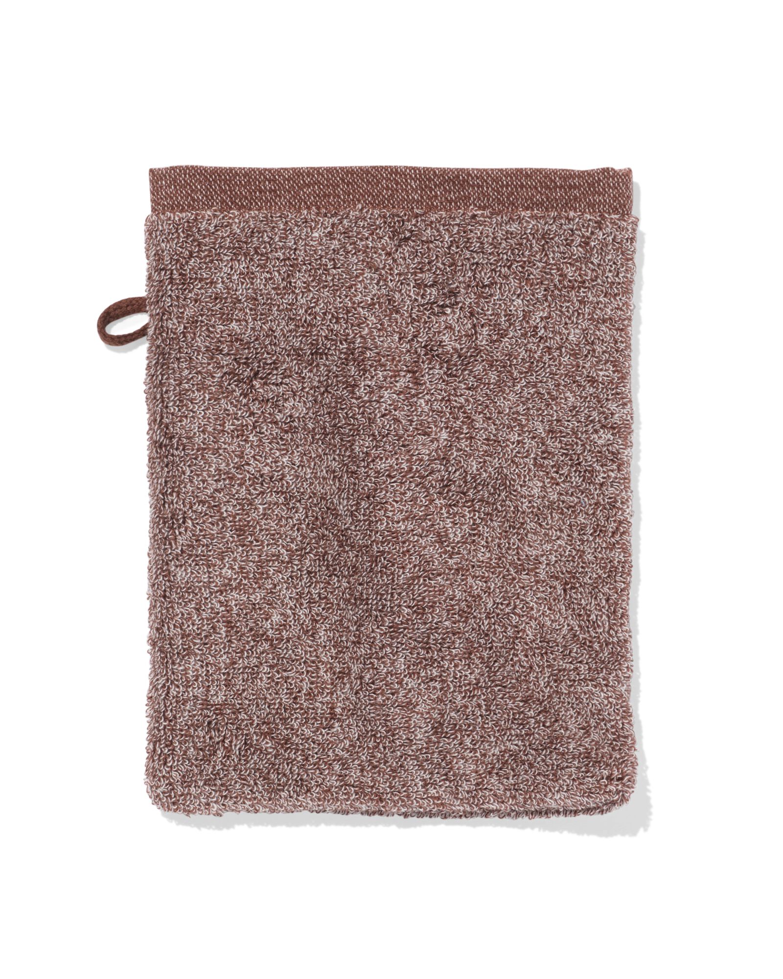 gant de toilette 16 x 21 cm de qualit&eacute; &eacute;paisse marron mouchet&eacute; - 5200272 - HEMA