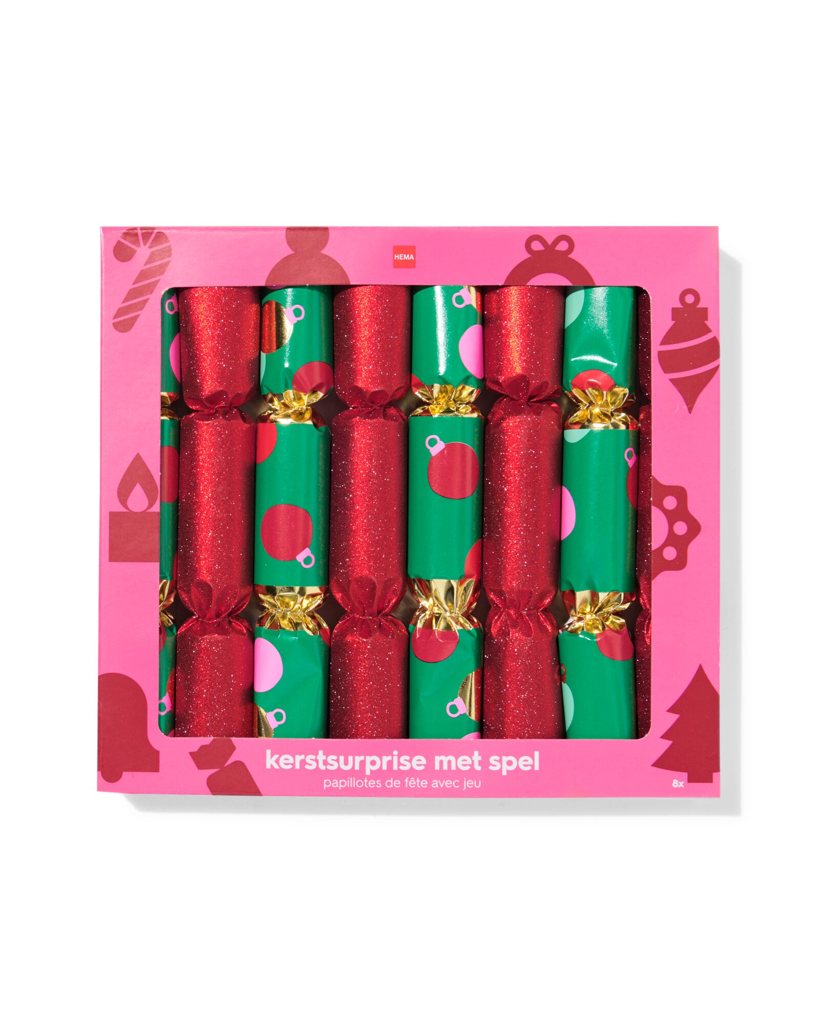 party crackers verts - 8 pi&egrave;ces - 25600138 - HEMA