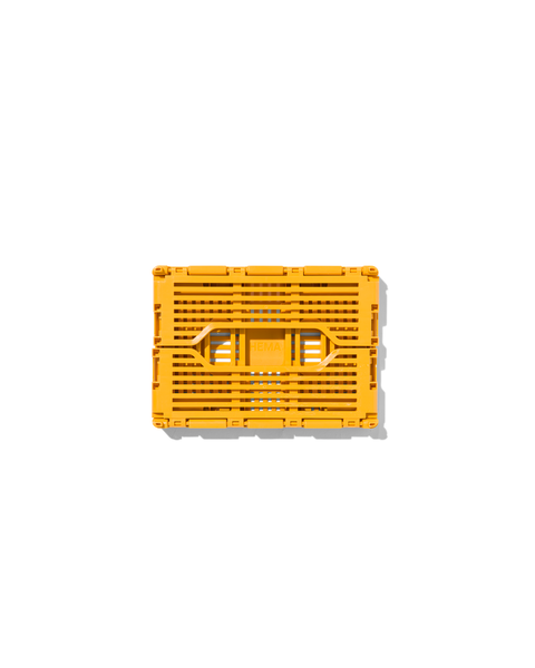 klapkrat letterbord recycled XS geel okergeel 13 x 18 x 8 - 39821196 - HEMA