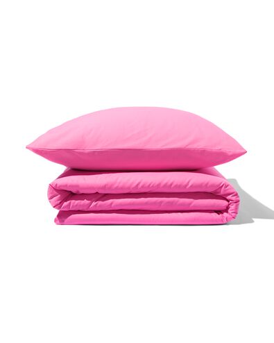 housse de couette 140x200/220cm coton doux rose vif - 5750073 - HEMA