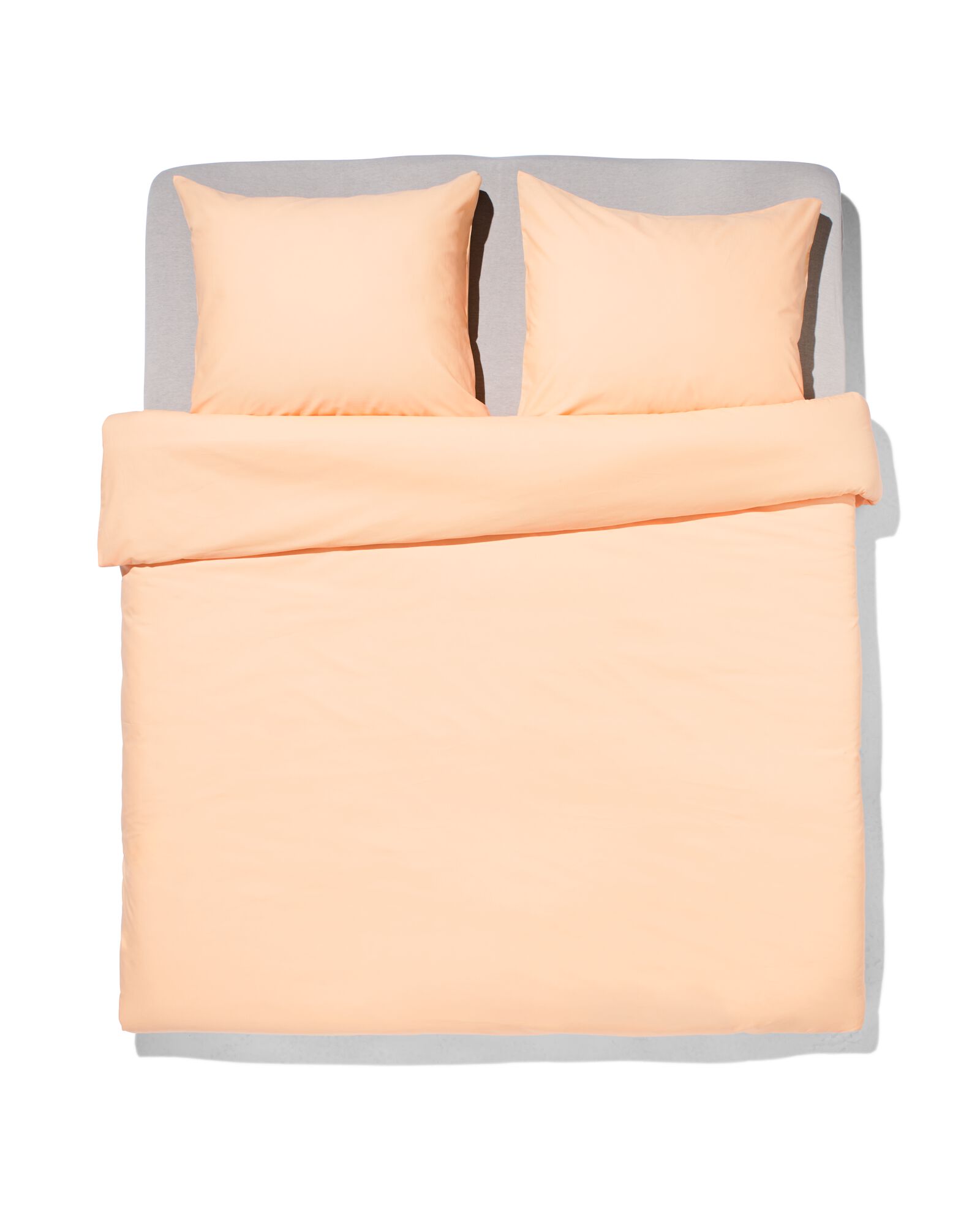 housse de couette 200x200/220cm coton doux p&ecirc;che - 5750059 - HEMA