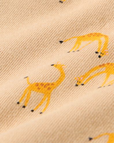 newborn jumpsuit giraf zand 50 - 33492711 - HEMA