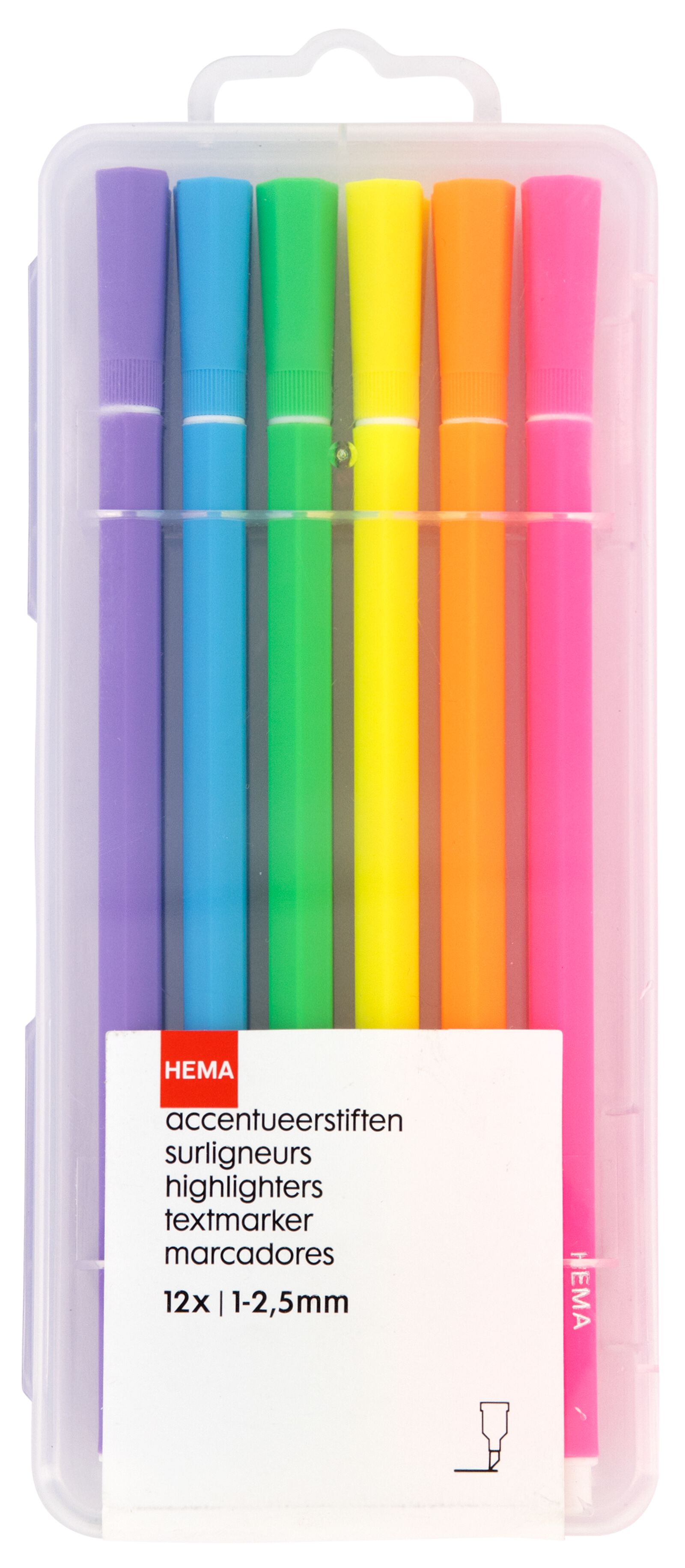 accentueerstiften - 12 stuks - 14420028 - HEMA