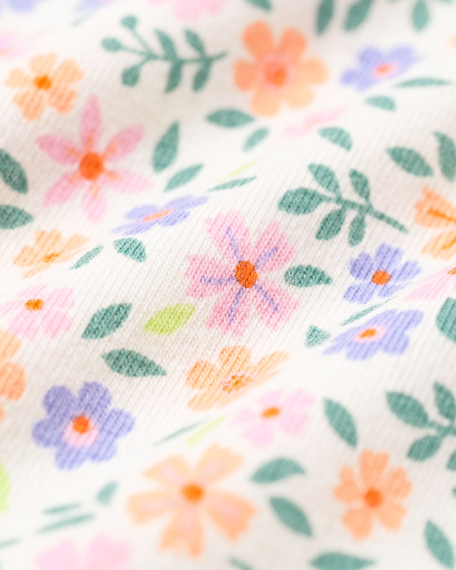 body en coton extensible fleurs multicolore multicolore - 33317240MULTICOLOUR - HEMA