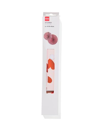 waaiers hart roze - 2 stuks - 14250136 - HEMA