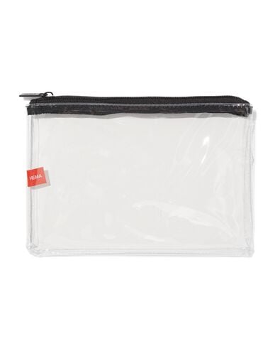 toilettas 21x14cm transparant - 11890725 - HEMA