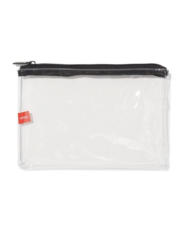 toilettas 21x14cm transparant - 11890725 - HEMA