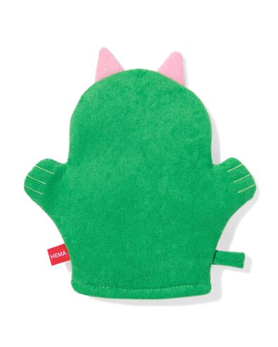 gant de toilette monstre vert  - 11870149 - HEMA