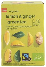 20 sachets de thé bio au citron et au gingembre - 17190002 - HEMA
