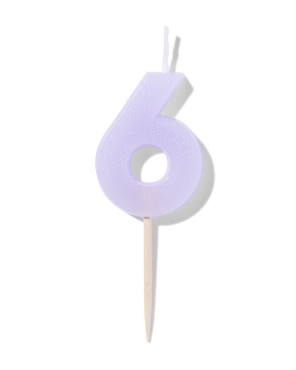 Bougie de g&acirc;teau chiffre 6  - 14250240 - HEMA