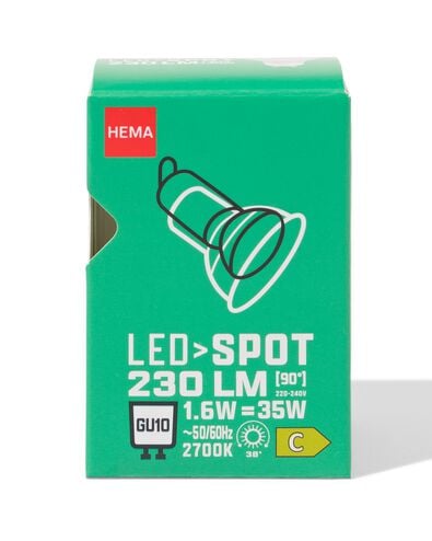 led spot clear GU10 1.6W 230lm  - 20000069 - HEMA