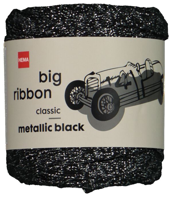 lintgaren metallic zwart zwart - 1000022538 - HEMA