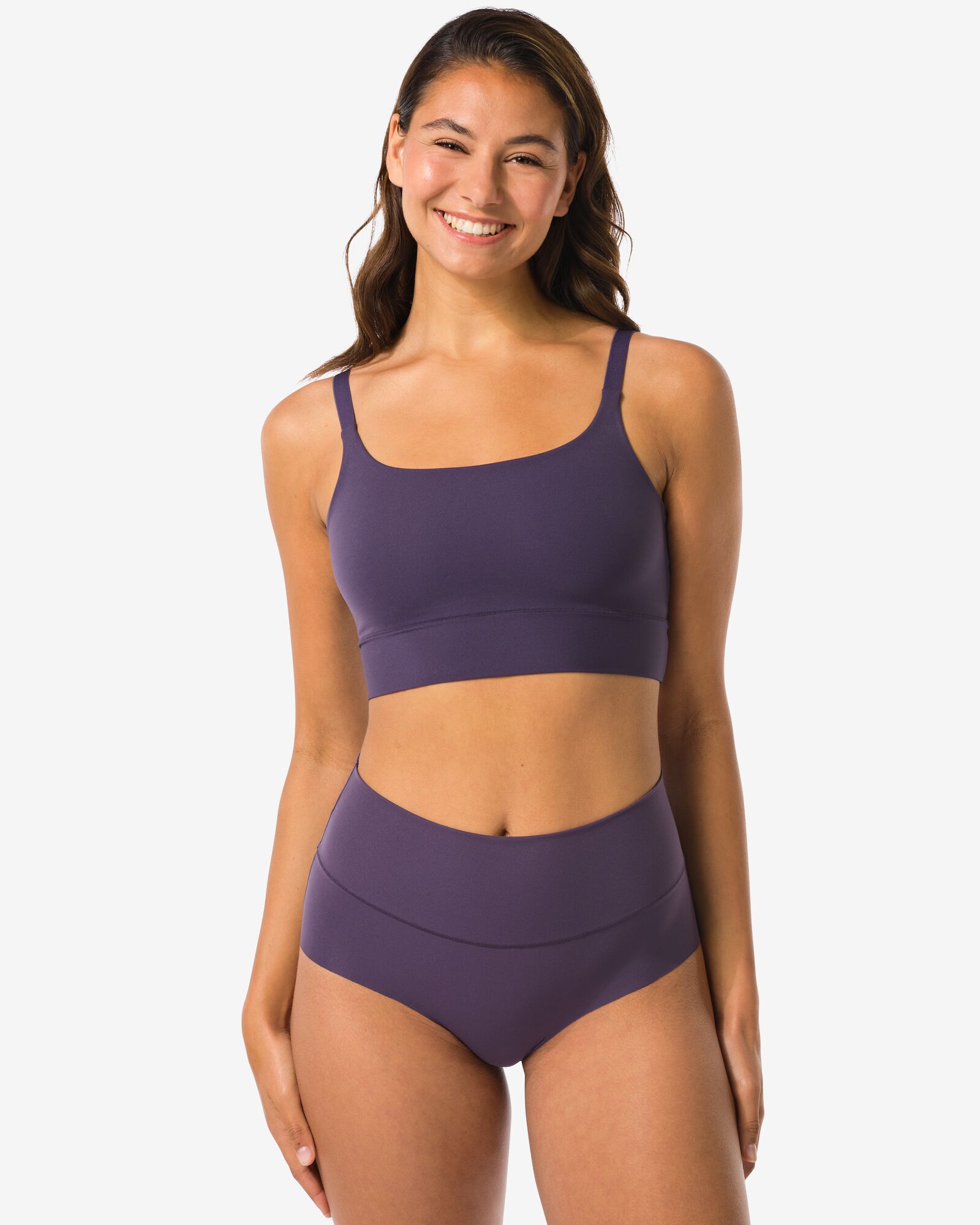 Damen-Taillenslip, ultimativer Komfort dunkellila - 19611414DARKPURPLE - HEMA