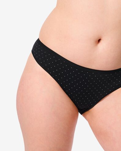 dames slips stretch katoen - 2 stuks zwart/wit zwart/wit - 19620900BLACKWHITE - HEMA