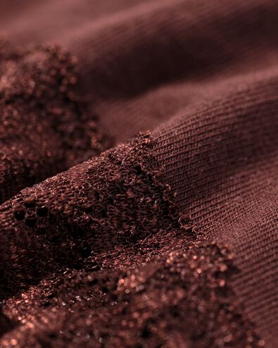 string femme coton et dentelle marron fonc&eacute; - 19611660DARKBROWN - HEMA