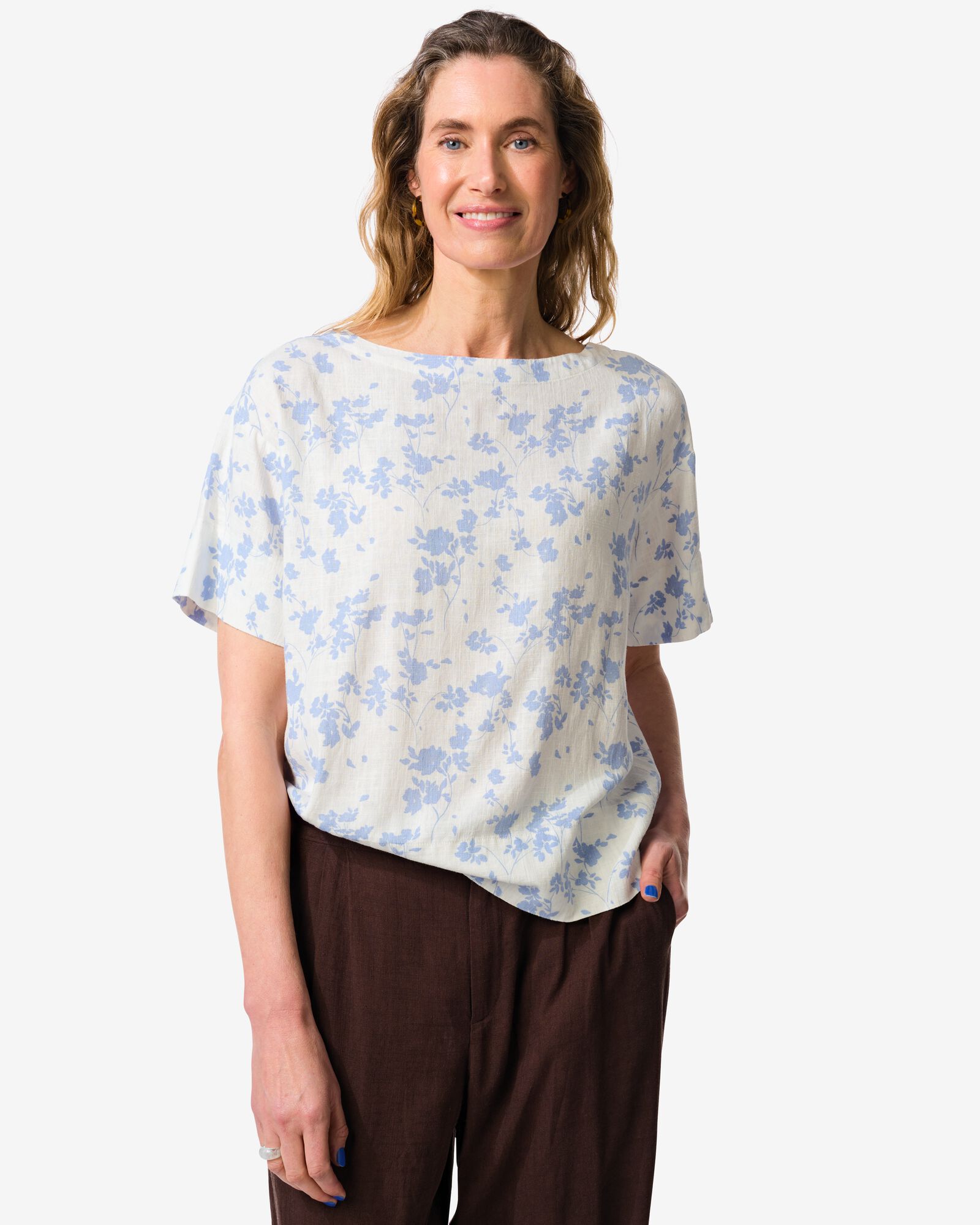 top femme Riley imprim&eacute; floral blanc blanc - 36207990WHITE - HEMA
