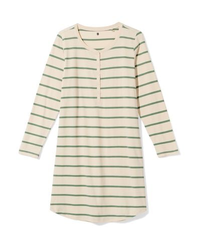 Damennachthemd gestreift gr&uuml;n gr&uuml;n - 23407520GREEN - HEMA