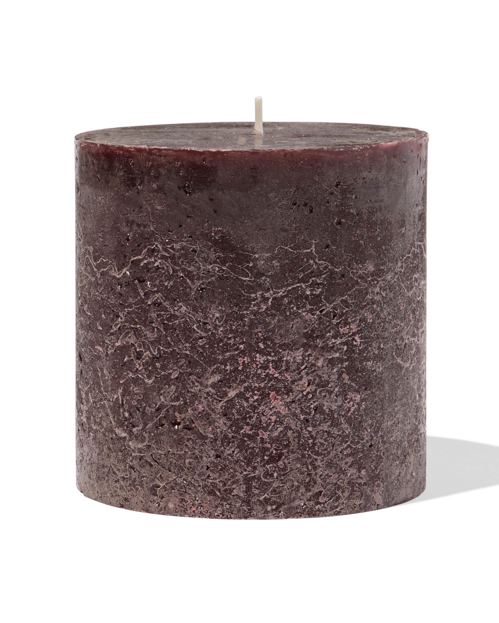 bougie rustique Ø10x10cm brun foncé marron foncé 10 x 10 - 13504077 - HEMA