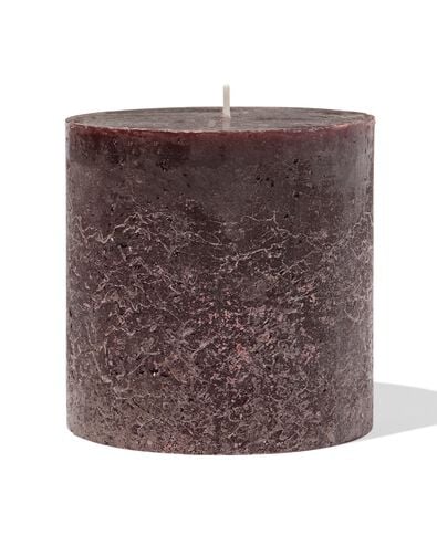bougie rustique Ø10x10cm brun foncé marron foncé 10 x 10 - 13504077 - HEMA