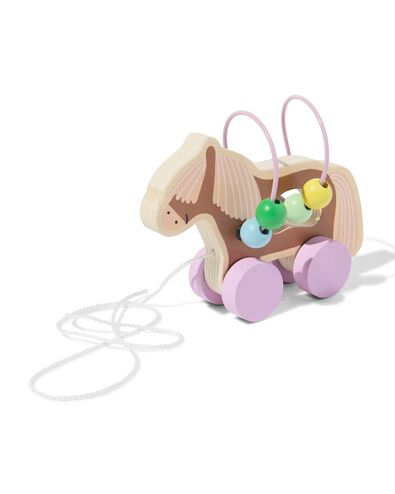 animal en spirale &agrave; tirer 5x17,5 animal en spirale cheval bois - 15100207 - HEMA