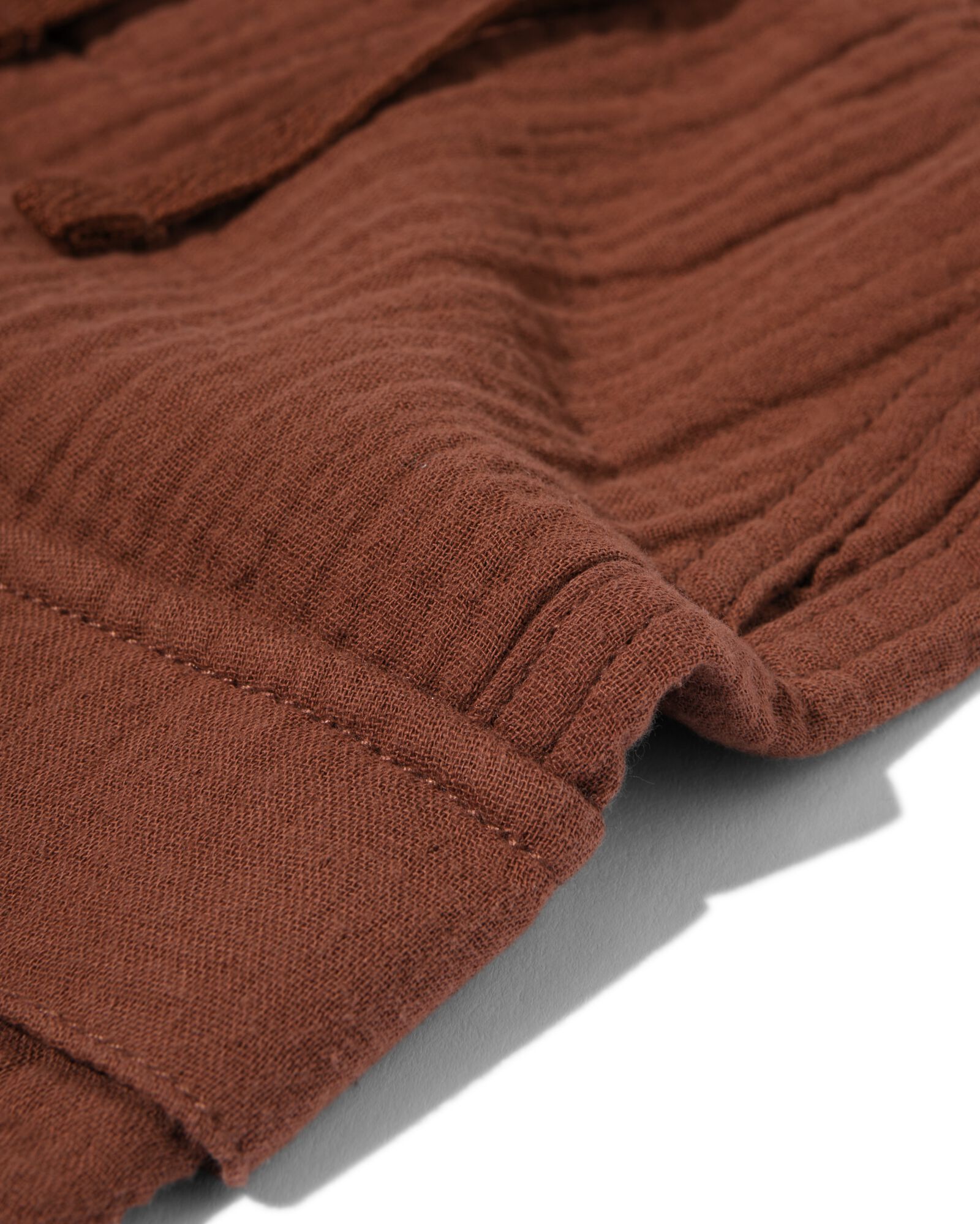 kindershort regular fit mousseline bruin bruin - 30714802BROWN - HEMA