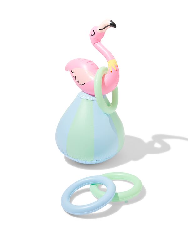 opblaasbaar ringwerpspel flamingo - 15800083 - HEMA
