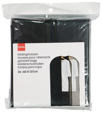 kledinghoezen - zwart - 2 stuks - 39890067 - HEMA