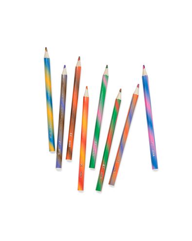 crayons marbr&eacute;s - lot de 8 - 15900208 - HEMA
