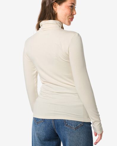 dames themo t-shirt col gebroken wit gebroken wit - 36302590OFFWHITE - HEMA