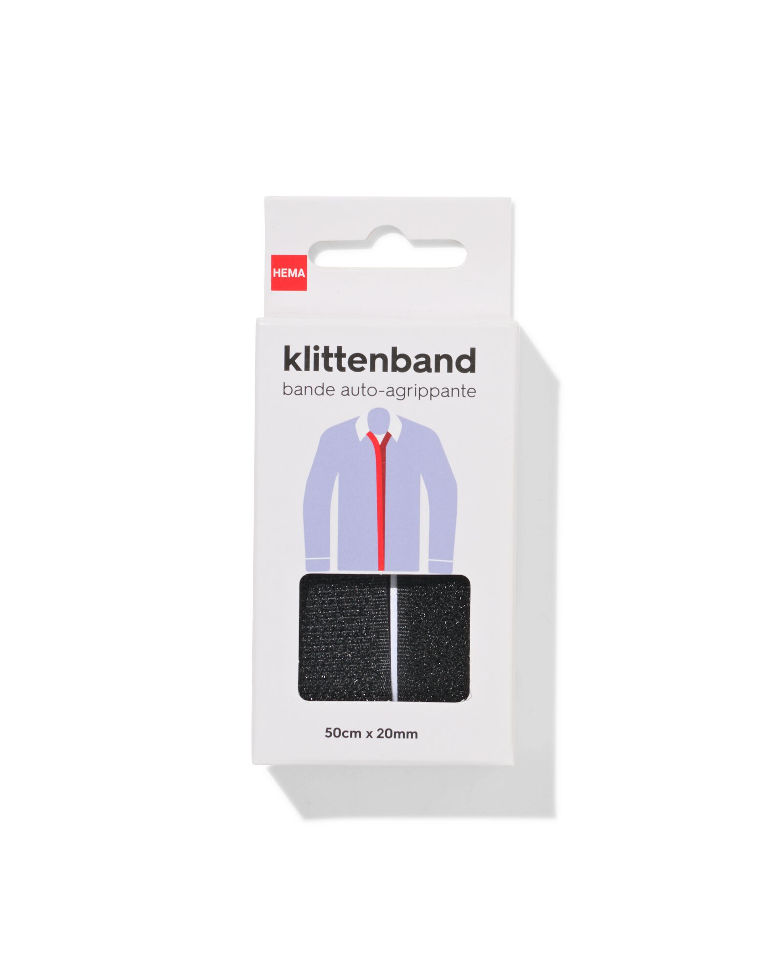 bande auto-agrippante 50x2cm noire 2 pi&egrave;ces - 1400297 - HEMA