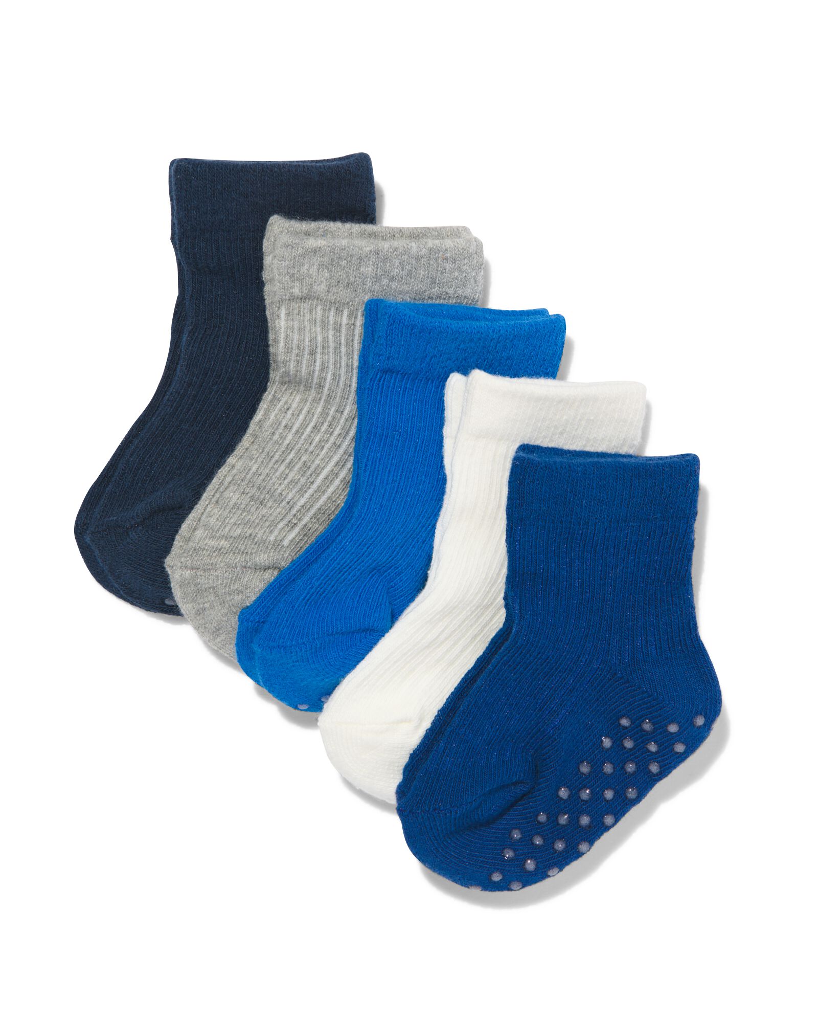 5 Paar Baby-Socken - blau Baumwolle HEMA mit