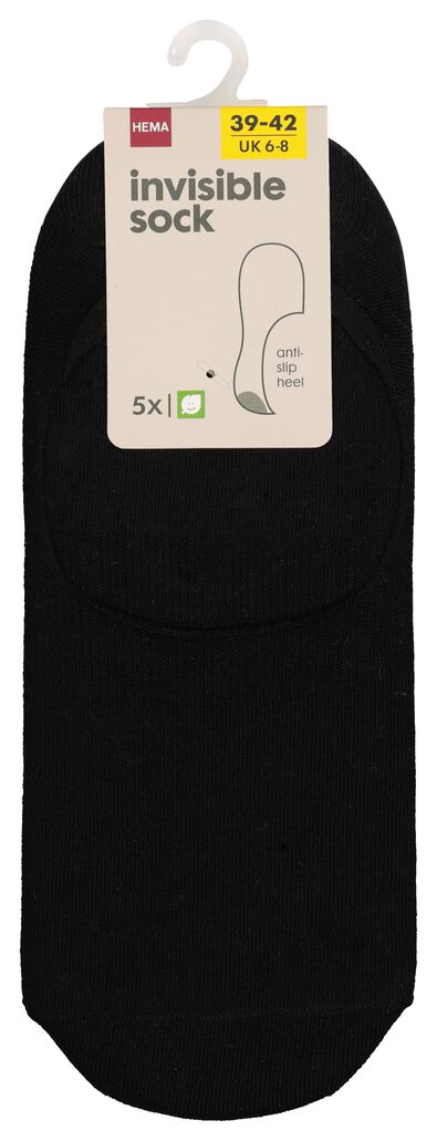 5er-Pack Herren-Sneakersocken schwarz schwarz - 1000018847 - HEMA