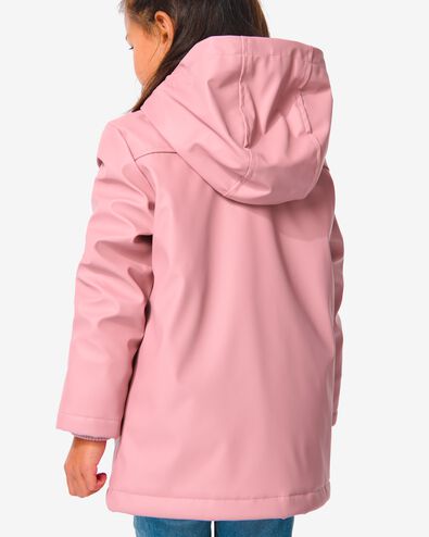 manteau enfant PU avec capuche vieux rose 110/116 - 30898362 - HEMA