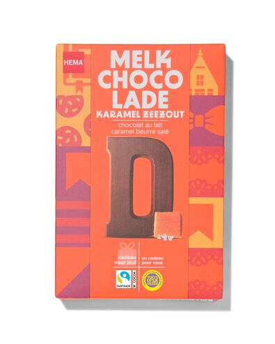 lettre chocolat lait caramel sel de mer D 135g - 24415104 - HEMA