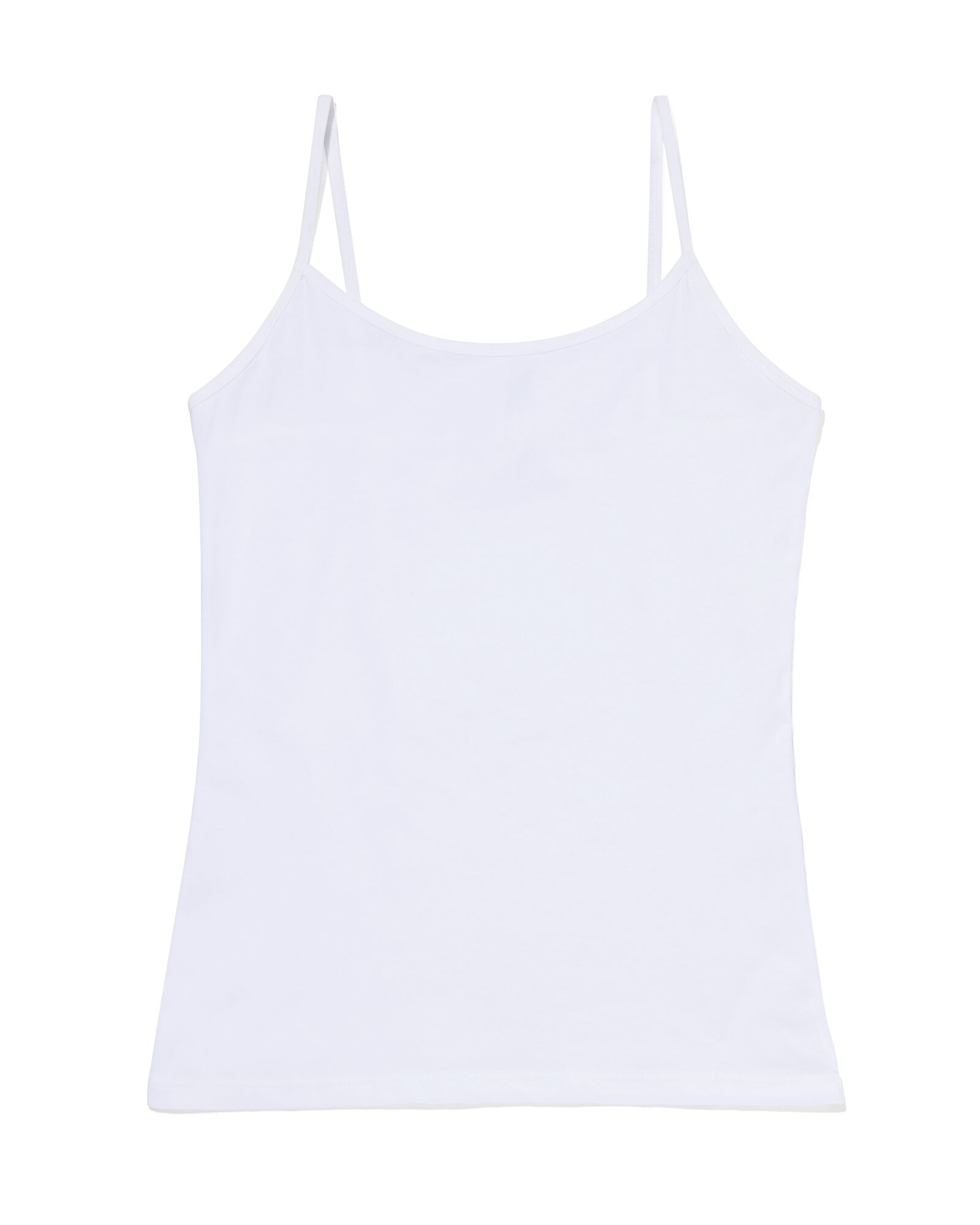 d&eacute;bardeur femme coton &agrave; bretelles spaghetti blanc - 1000002179 - HEMA