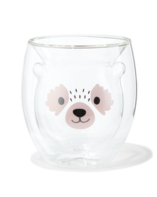 verre à double paroi panda roux 200ml - 61150501 - HEMA