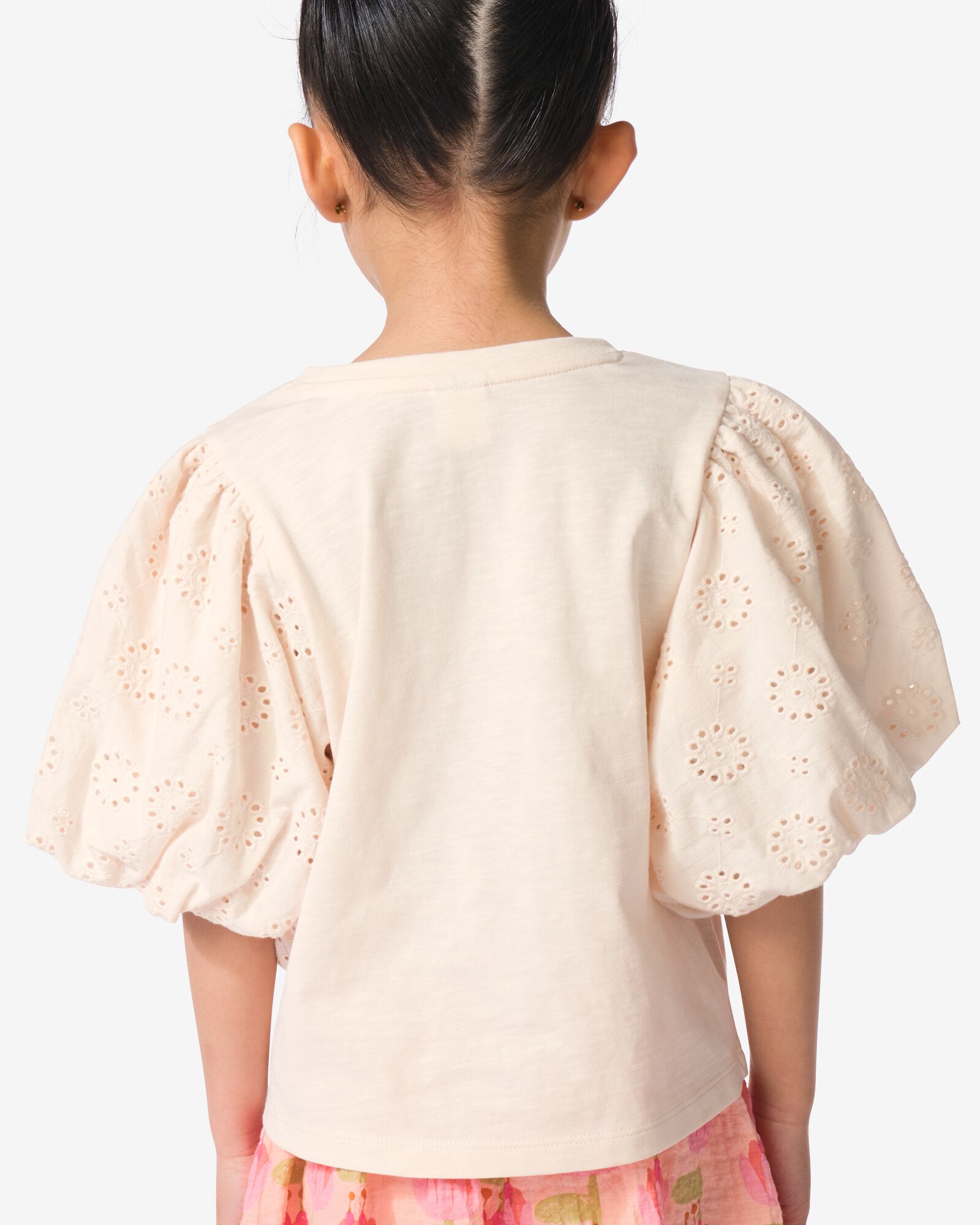 kinder T-shirt geborduurd ecru ecru - 30826104ECRU - HEMA