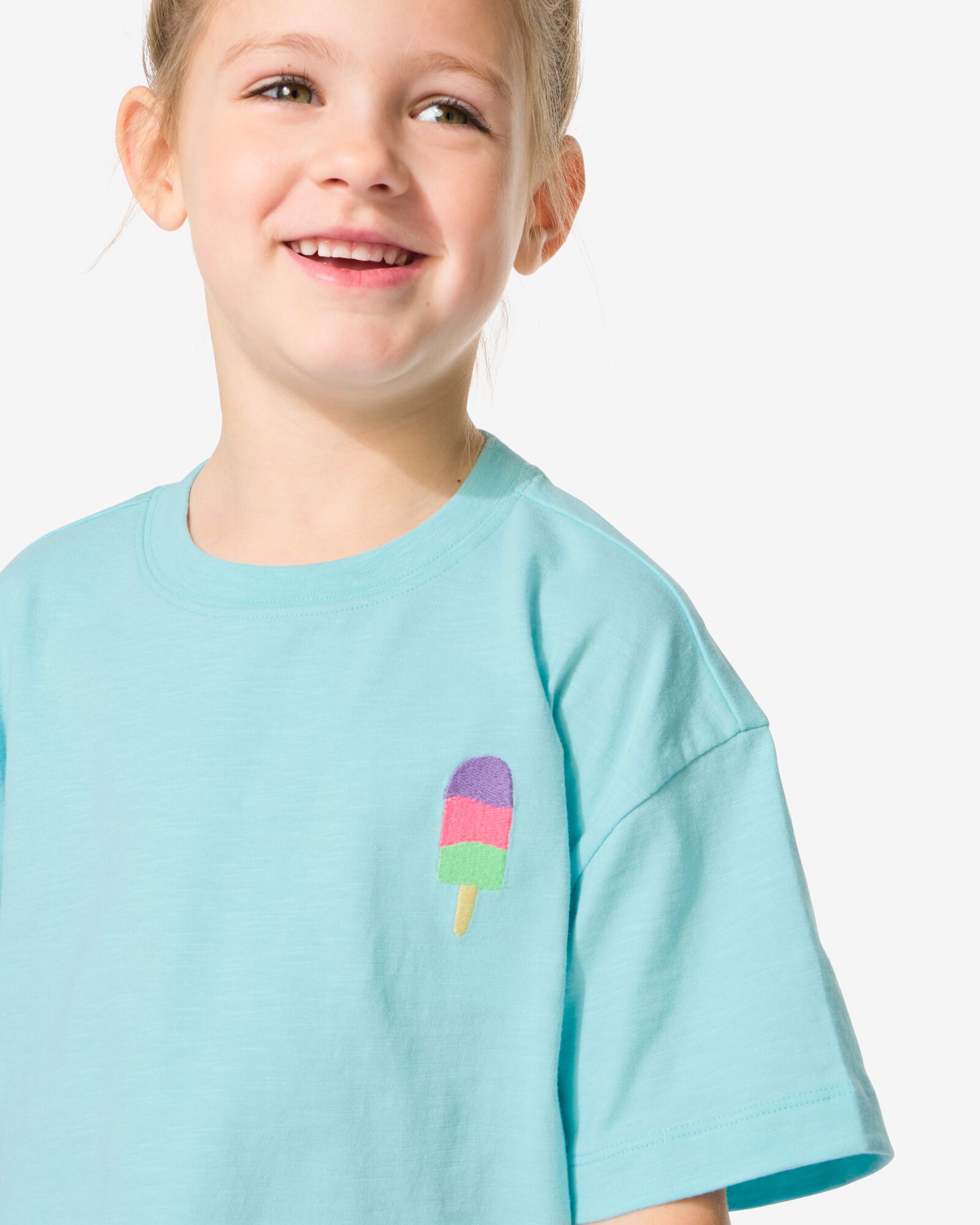 Kinder-T-Shirt mit Eist&uuml;ten aqua - 30858116AQUA - HEMA