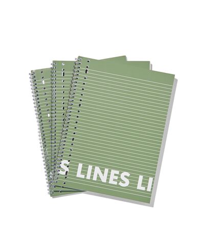 3 cahiers à spirale A4 - lignés - 14101643 - HEMA