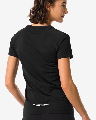 dames naadloos sportshirt zwart XL - 36030311 - HEMA