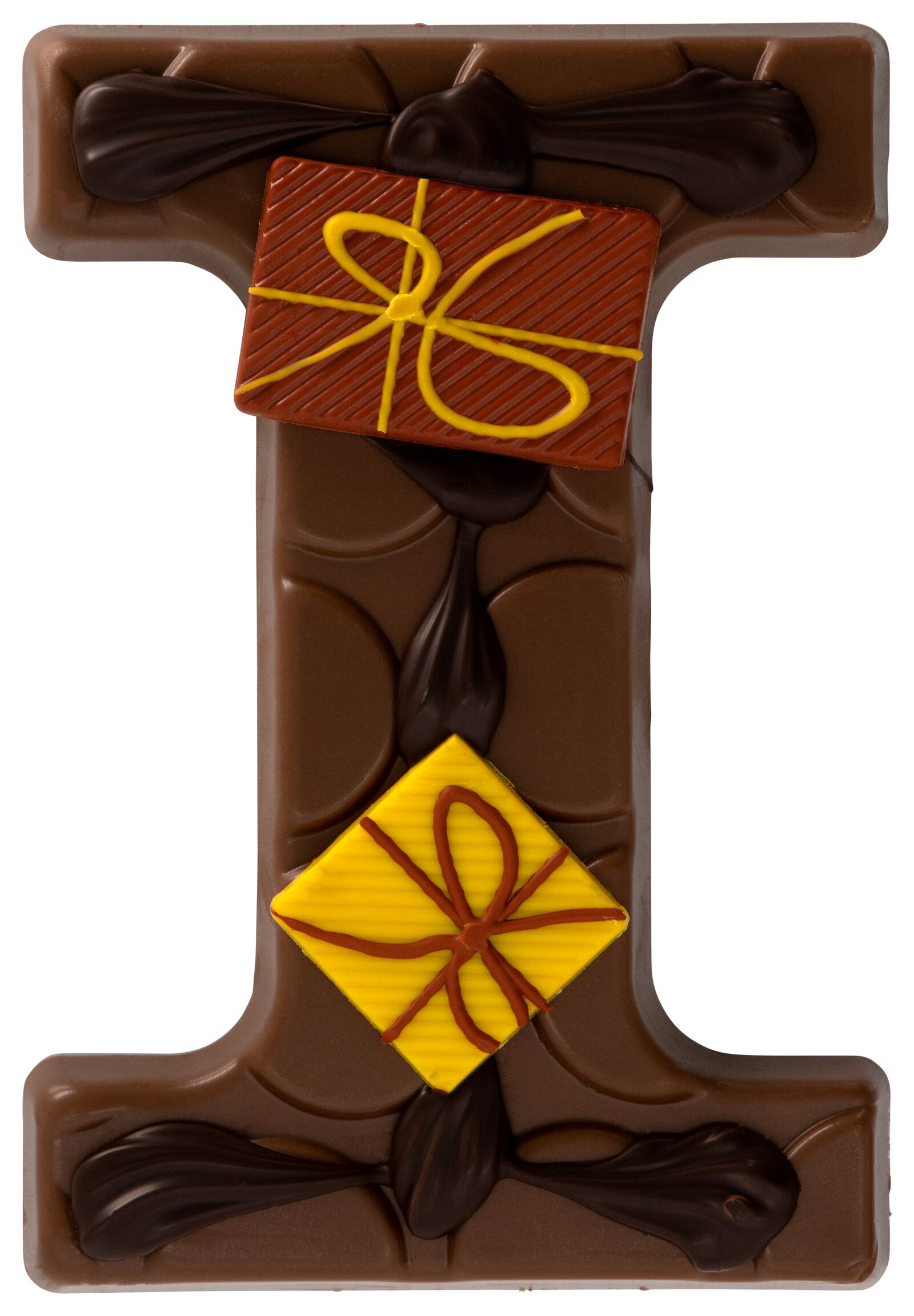 lettre en chocolat au lait d&eacute;cor&eacute;e &agrave; la main 200 g - 1000017008 - HEMA