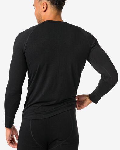 heren thermo t-shirt zwart zwart - 1000000966 - HEMA