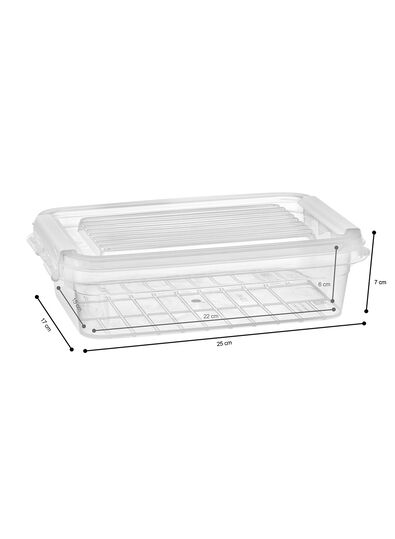 opbergdoos met deksel 1.8L Dublin transparant 25x17x7 25 x 17 x 7 Dublin - 39822213 - HEMA