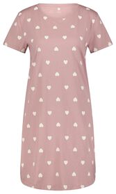 Damen-Nachthemd, Baumwolle rosa rosa - 1000026650 - HEMA
