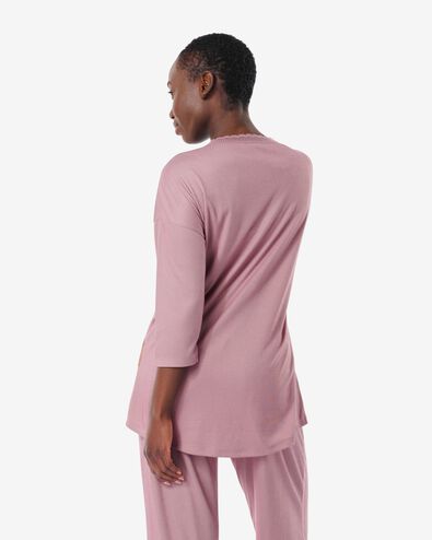 Damen-Nachthemd mit Viskose mauve S - 23400324 - HEMA